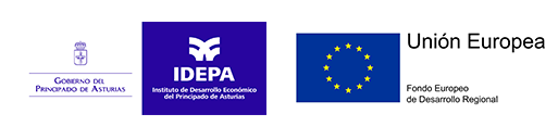 logotipos del Fondo social europeo y Servicio Público de Empleo del Principado de Asturias